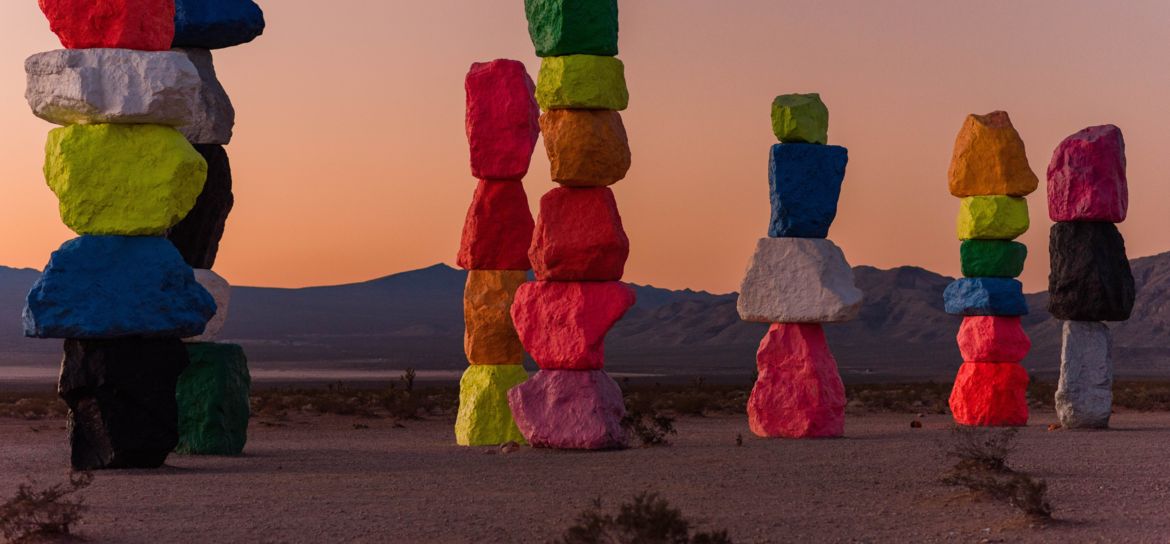 Seven Magic Mountains near Las Vegas
