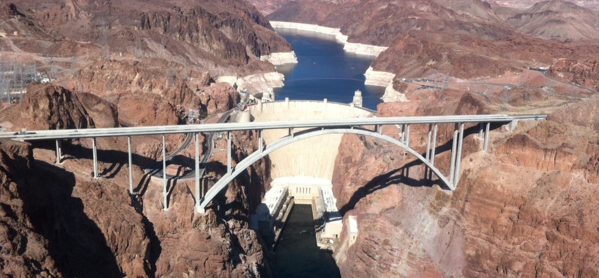aerial view of hoover dam