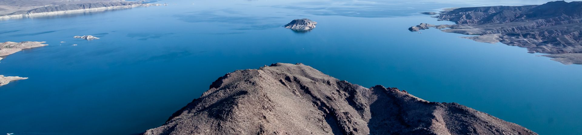 A panoramic view of Lake Mead